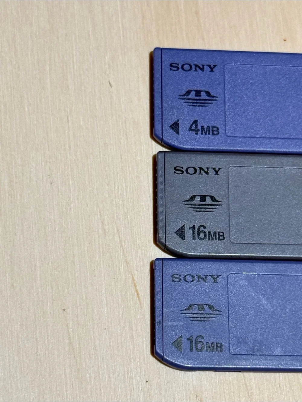 3-Sony 4/16MB Memory Stick Cards OEM UNTESTED Preowned Read Description Below!
